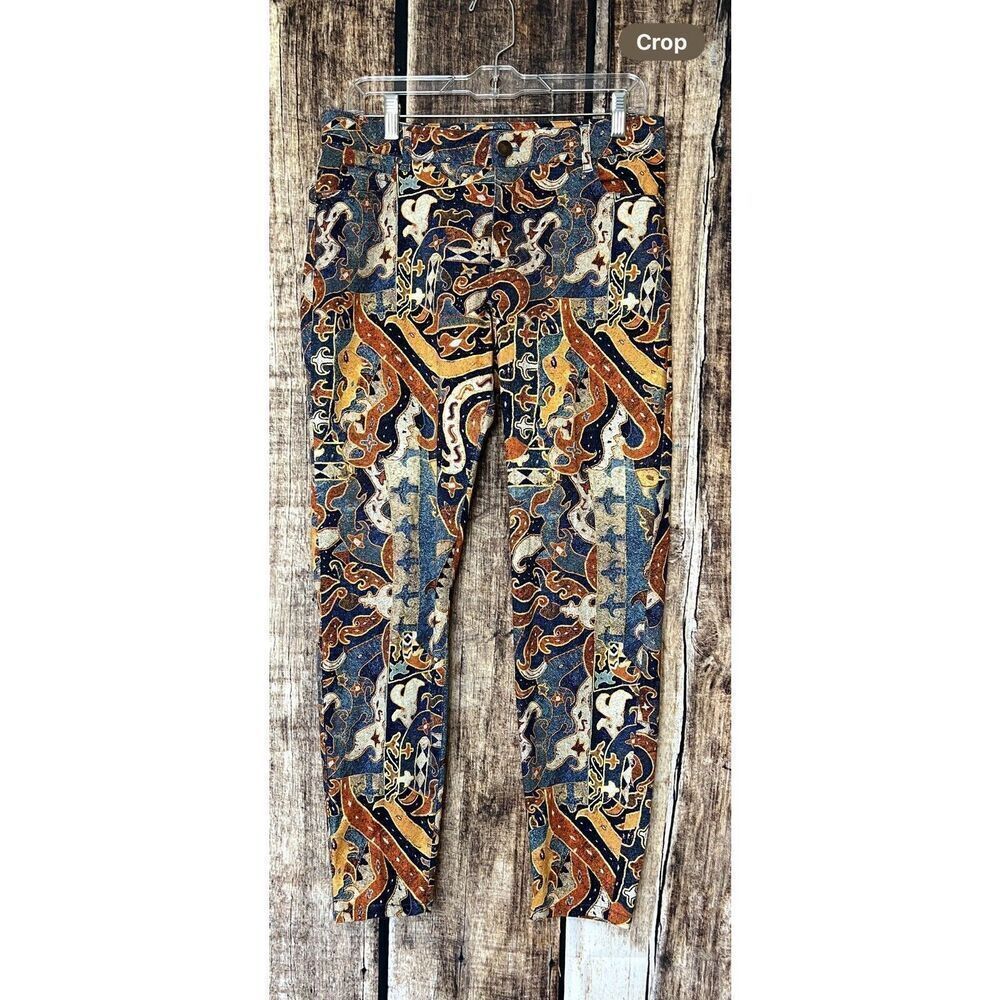 Peruvian Connection Printed Pants Boho Artsy Colorful Size 10